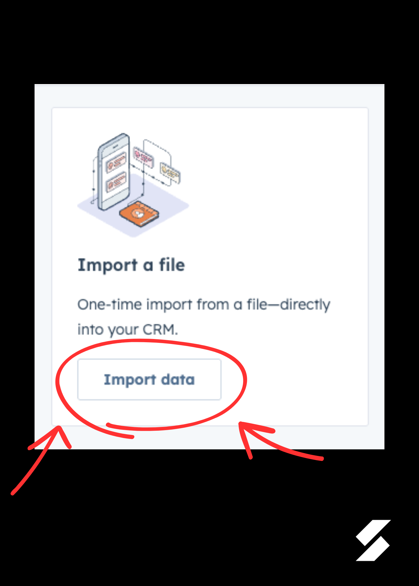 Example HubSpot contact import CSV file with proper column headers and formatting